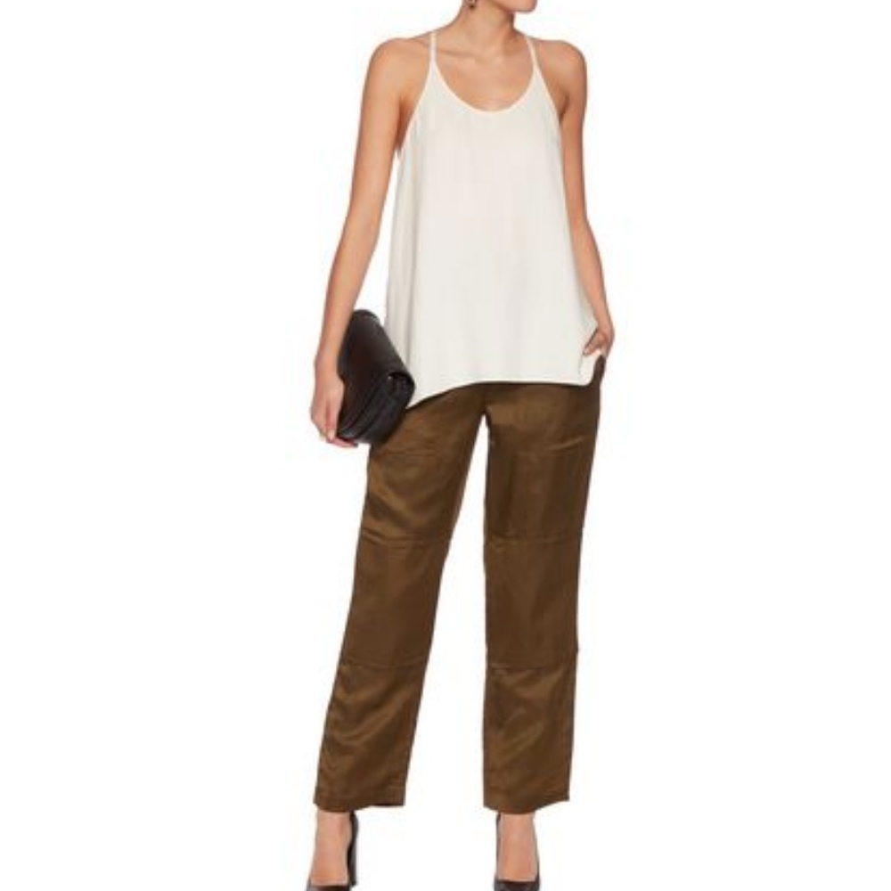 NWT Helmut Lang Tie-back faille top - Picture 2 of 7